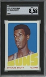 1972 Topps #47 Charlie Scott 9 card progressive proof.
